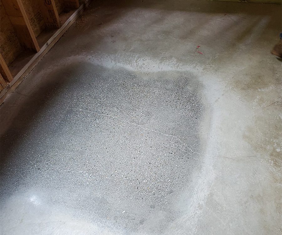 Surface preparation, concrete diamond grinding, concrete polishing, and sealing mock-up at a 6,000sqft Winery tasting barn, in Washington, CT.