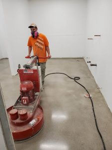 Polished Concrete Industrial Manufacturing Facility Restroom, Easthampton MA